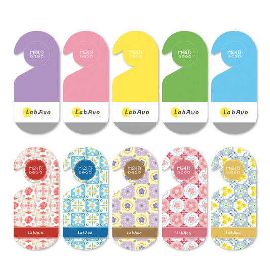 【0霉防護組】 MoldGoGo防霉吊卡Pantone款5入+花磚款5入(顏色隨機)