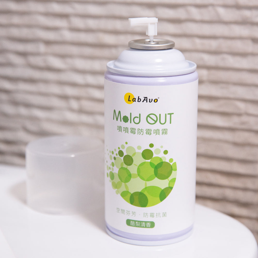【小空間防霉組】居家全方位防霉 MoldOUT噴噴霉1罐+MoldGoGo防霉吊卡Pantone款2片+大圓卡3片