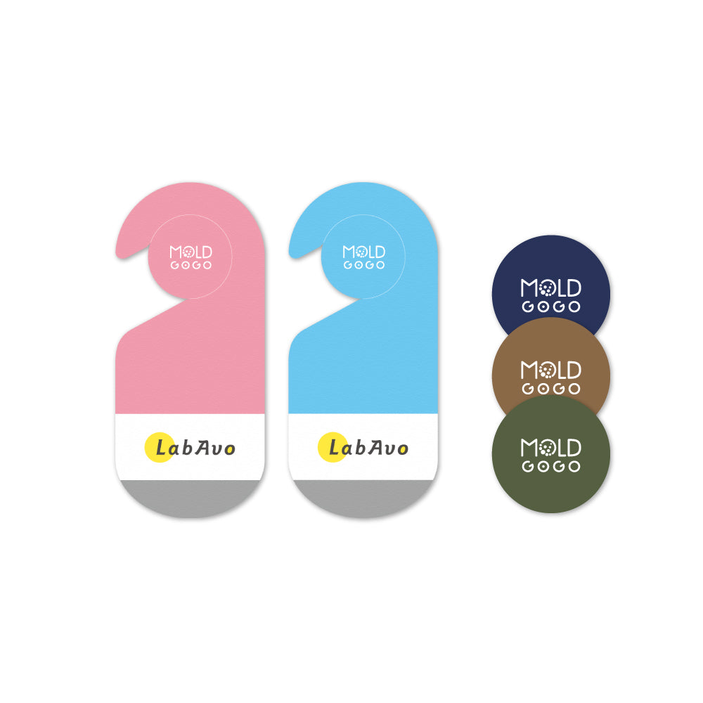 【新手入門禮包】 MoldGoGo防霉吊卡Pantone款2片+大圓卡3片 (款式顏色隨機)