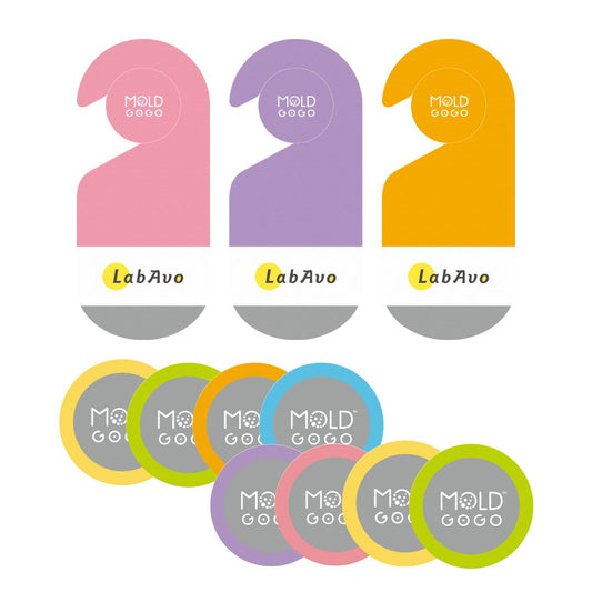 【換季衣物收納】MoldGoGo防霉吊卡Pantone款3入+大圓卡8入(顏色隨機)